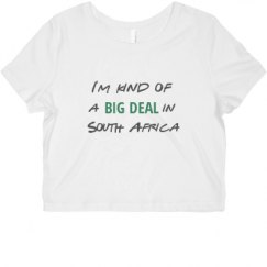 Ladies Slim Fit Crop Top Tee