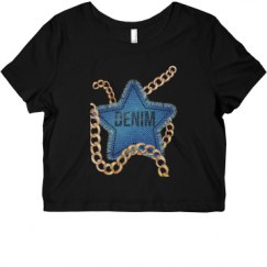 Ladies Slim Fit Crop Top Tee