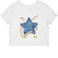 Ladies Slim Fit Crop Top Tee