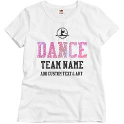 Custom Dance Group Glitter Text