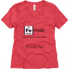 Ladies Relaxed Fit Super Soft Triblend V-Neck Tee