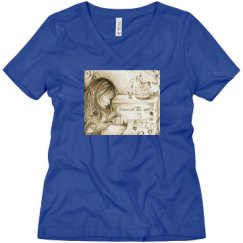 Ladies Relaxed Fit V-Neck Tee