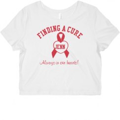 Ladies Slim Fit Crop Top Tee