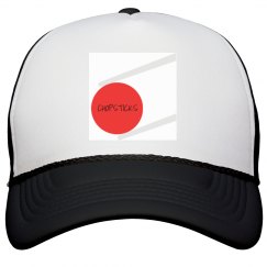 Black and White CHOPSTICKS LOGO Baseball Cap