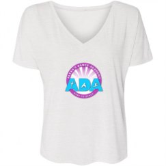 Ladies Flowy Slouchy V-Neck Tee