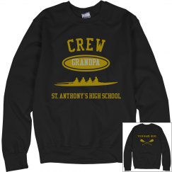 GRANDPA CREW NECK SWEATSHIRT PERSONALIZED NAME ON BACK