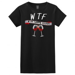 WTF Wine Tasting Friends women relaxed fit blk