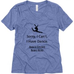 Ladies Relaxed Fit Super Soft Triblend V-Neck Tee