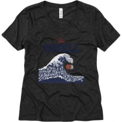 Ladies Relaxed Fit Super Soft Triblend V-Neck Tee