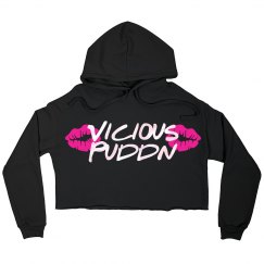 Vicious Puddn Lip’d Crop Hoodie