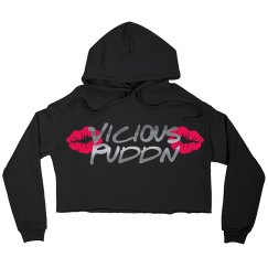 Vicious Puddn Lip’d Crop Hoodie
