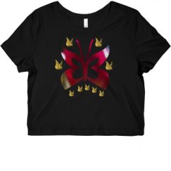 Ladies Slim Fit Crop Top Tee