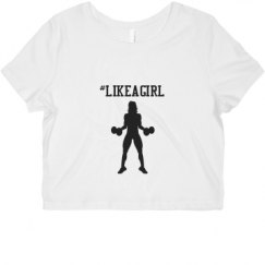 Ladies Slim Fit Crop Top Tee