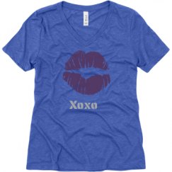 Ladies Relaxed Fit Super Soft Triblend V-Neck Tee