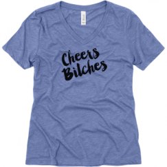 Ladies Relaxed Fit Super Soft Triblend V-Neck Tee