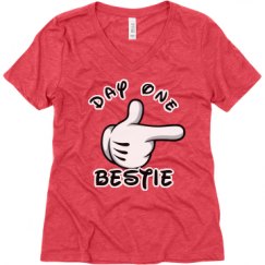 Ladies Relaxed Fit Super Soft Triblend V-Neck Tee