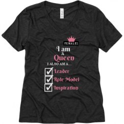 Ladies Relaxed Fit Super Soft Triblend V-Neck Tee