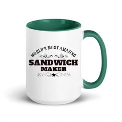 15oz Ceramic Mug with Color Inside