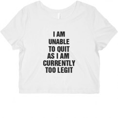 Ladies Slim Fit Crop Top Tee