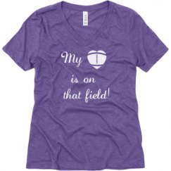 Ladies Relaxed Fit Super Soft Triblend V-Neck Tee