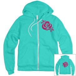 Rose hoodie ladies and girls