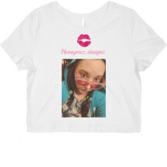 Ladies Slim Fit Crop Top Tee