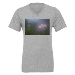 Unisex CVC Jersey V-Neck T-Shirt