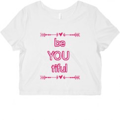 Ladies Slim Fit Crop Top Tee