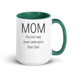 15oz Ceramic Mug with Color Inside