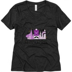 Ladies Relaxed Fit Super Soft Triblend V-Neck Tee