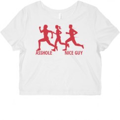 Ladies Slim Fit Crop Top Tee