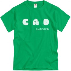 CAD HOUSTON GREEN TSHIRT DISTRESSED