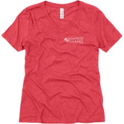 Ladies Relaxed Fit Super Soft Triblend V-Neck Tee