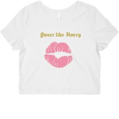 Ladies Slim Fit Crop Top Tee