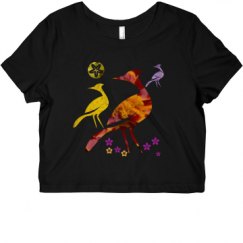 Ladies Slim Fit Crop Top Tee