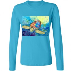 Ladies Relaxed Fit Basic Long Sleeve Tee