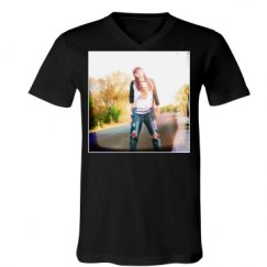 Unisex V-Neck Jersey Tee