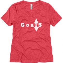 Ladies Relaxed Fit Super Soft Triblend V-Neck Tee