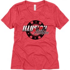 Ladies Relaxed Fit Super Soft Triblend V-Neck Tee