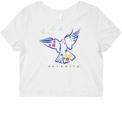 Ladies Slim Fit Crop Top Tee