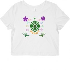 Ladies Slim Fit Crop Top Tee