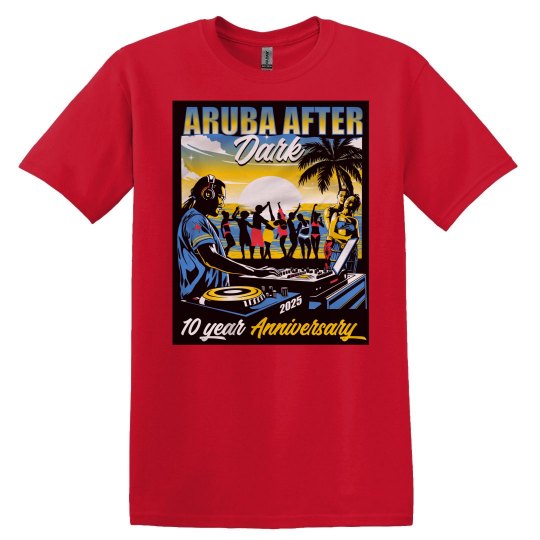 AAD 10TH ANNIVERSARY 2025 T-Shirt - ARUBA SUN & FUN AAD 10TH ANNIVERSARY 2025 T-Shirt - ARUBA SUN & FUN