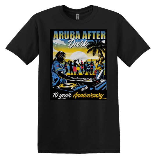 AAD 10TH ANNIVERSARY 2025 T-Shirt - ARUBA SUN & FUN