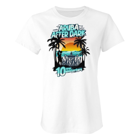 AAD 10TH ANNIVERSARY 2025 WOMEN'S TEE - ARUBA BAE AAD 10TH ANNIVERSARY 2025 WOMEN'S TEE - ARUBA BAE