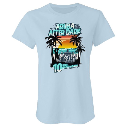 AAD 10TH ANNIVERSARY 2025 WOMEN'S TEE - ARUBA BAE