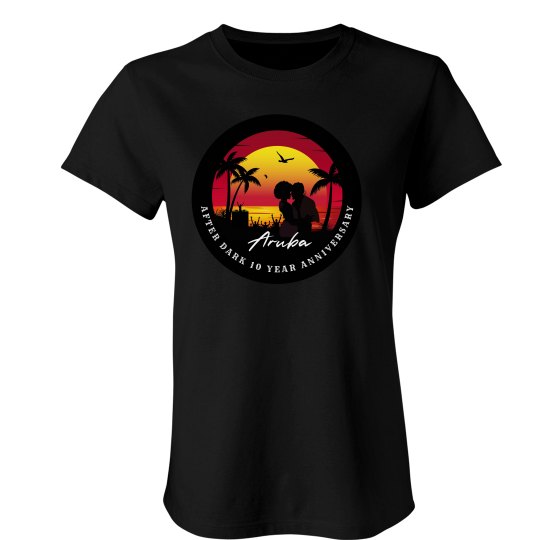 AAD 10TH ANNIVERSARY 2025 WOMEN'S TEE - ARUBA ROMANCE AAD 10TH ANNIVERSARY 2025 WOMEN'S TEE - ARUBA ROMANCE