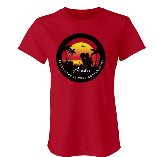 AAD 10TH ANNIVERSARY 2025 WOMEN'S TEE - ARUBA ROMANCE AAD 10TH ANNIVERSARY 2025 WOMEN'S TEE - ARUBA ROMANCE