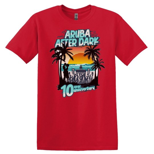 AAD 10TH ANNIVERSARY T-Shirt - ARUBA BAE