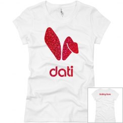 CW DATI GLITTER RED LOGO SLIMFIT