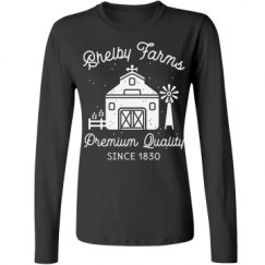 Ladies Relaxed Fit Basic Long Sleeve Tee